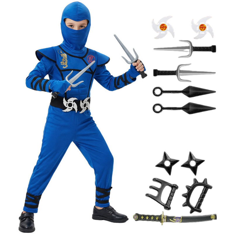 Kids Toys Boys - Black and Blue Ninja Costume for