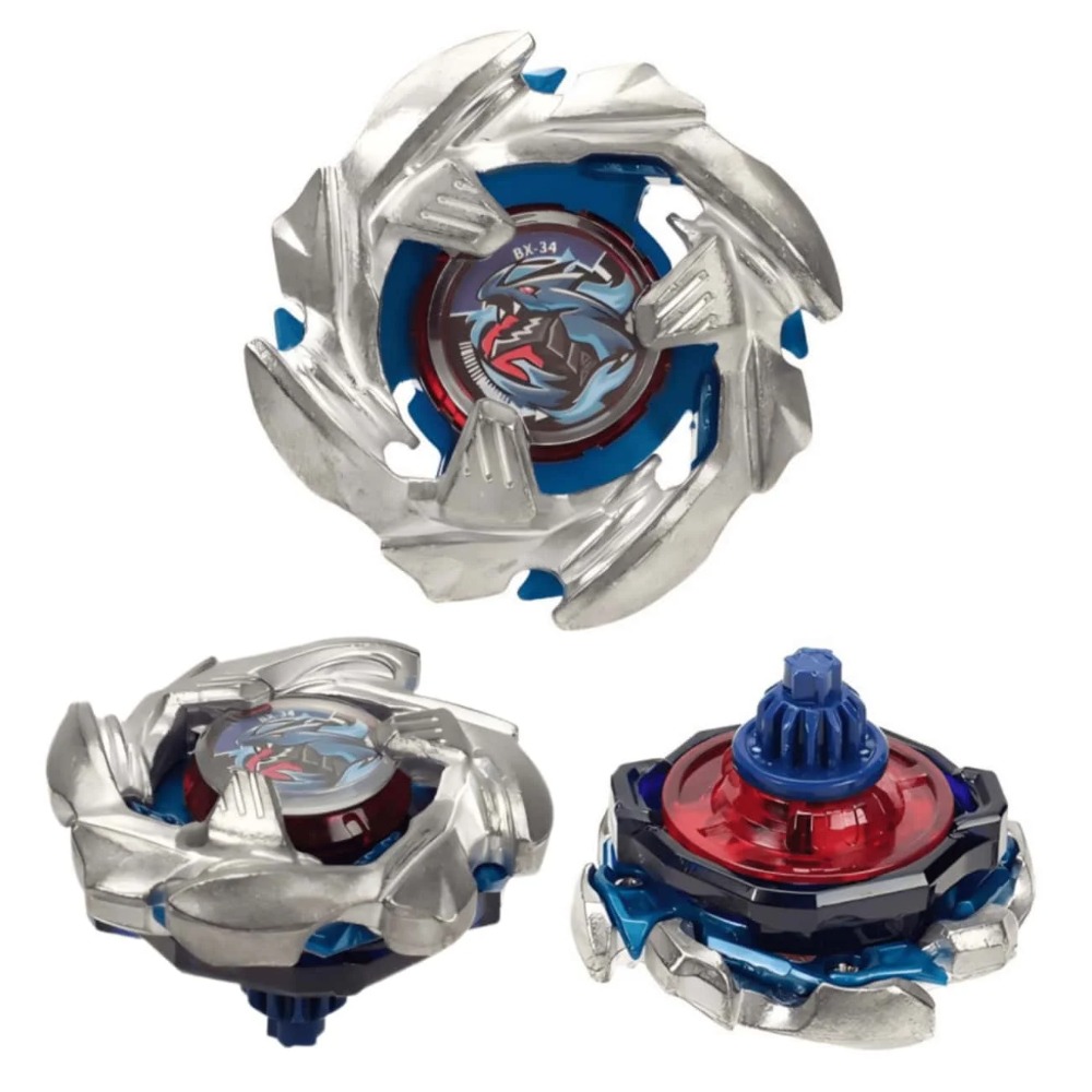 Spin Top Gyro Toy - BX-34 Silver Blue Cobalt Dragoon Shinobu