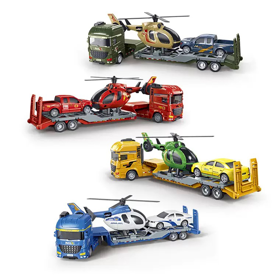 Kids Toys Supplier - 1pcs- Mini Inertia Semi-Trailer Trailer Truck