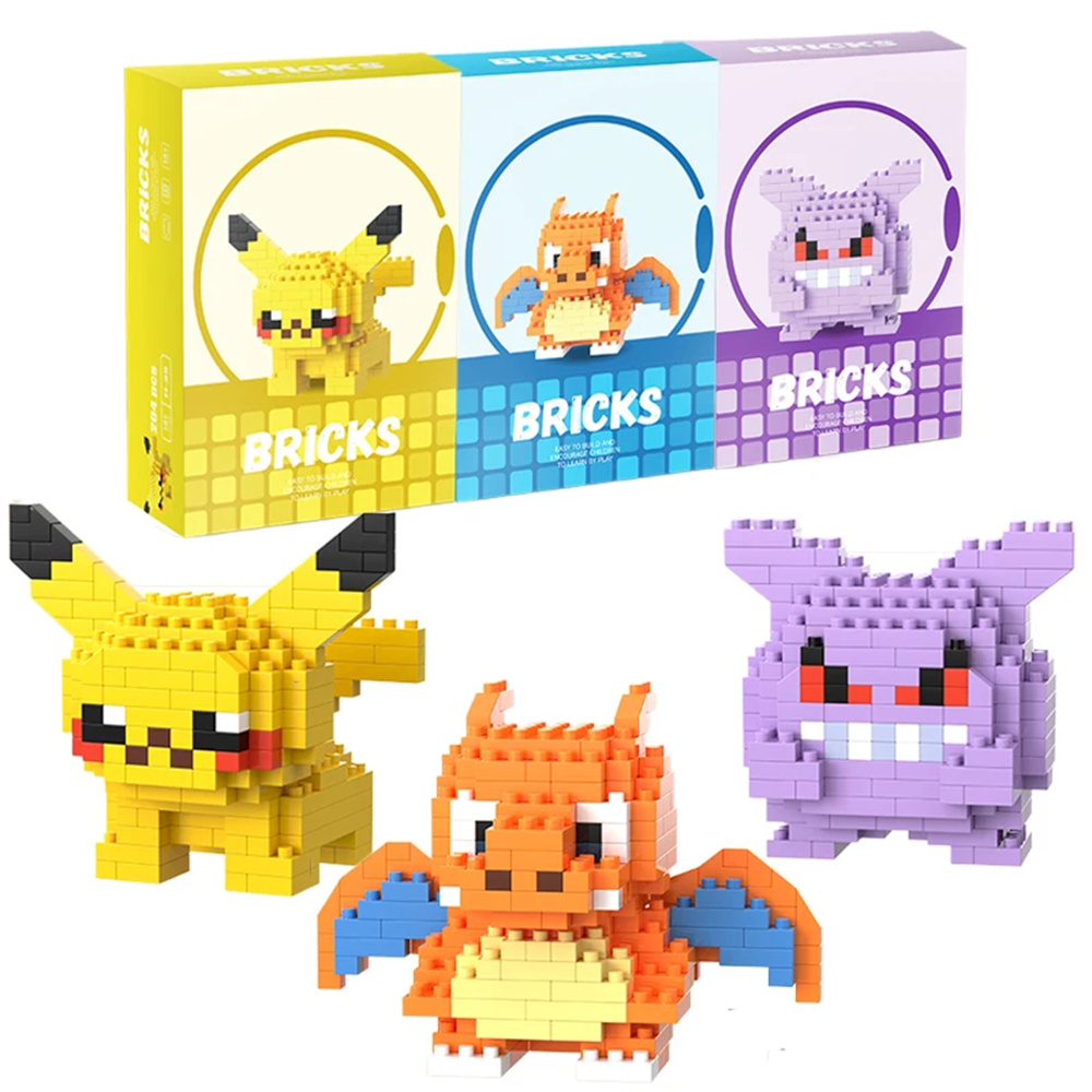 Kids Toys Blocks - Pokemon Micro Building Blocks Pikachu Dragonite