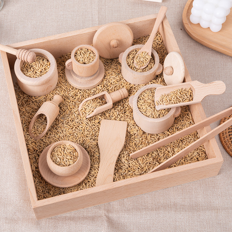 Play Kitchen Set - Montessori Sensory Enlighten Puzzle Toys Set