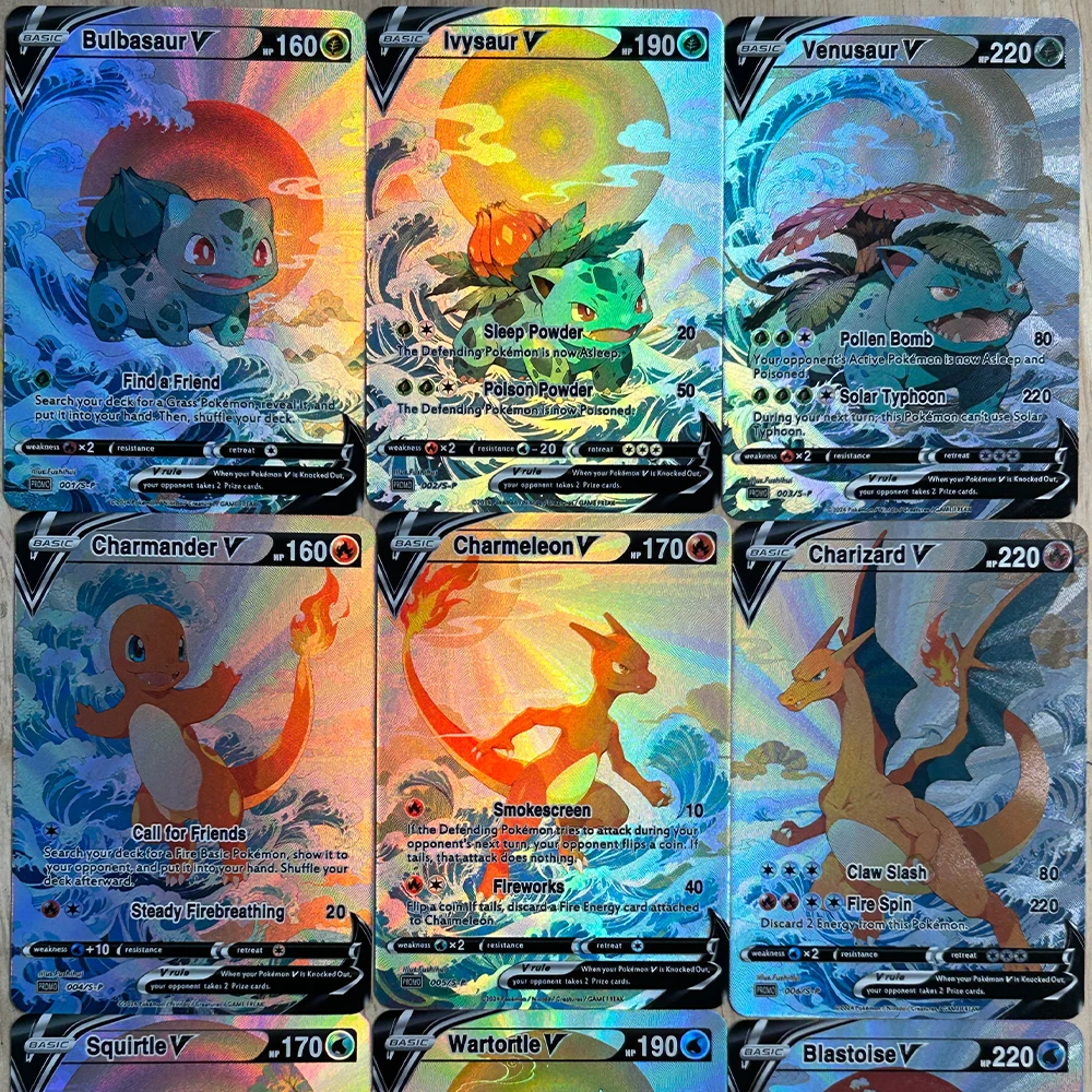 Card Game Kids - 9Pcs/set DIY Anime PTCG Collection Card