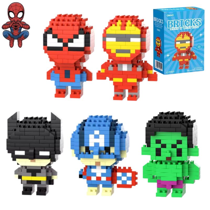 Kids Toys Blocks - BANDAI Marvel Spider Man Deadpool&Venom Iron