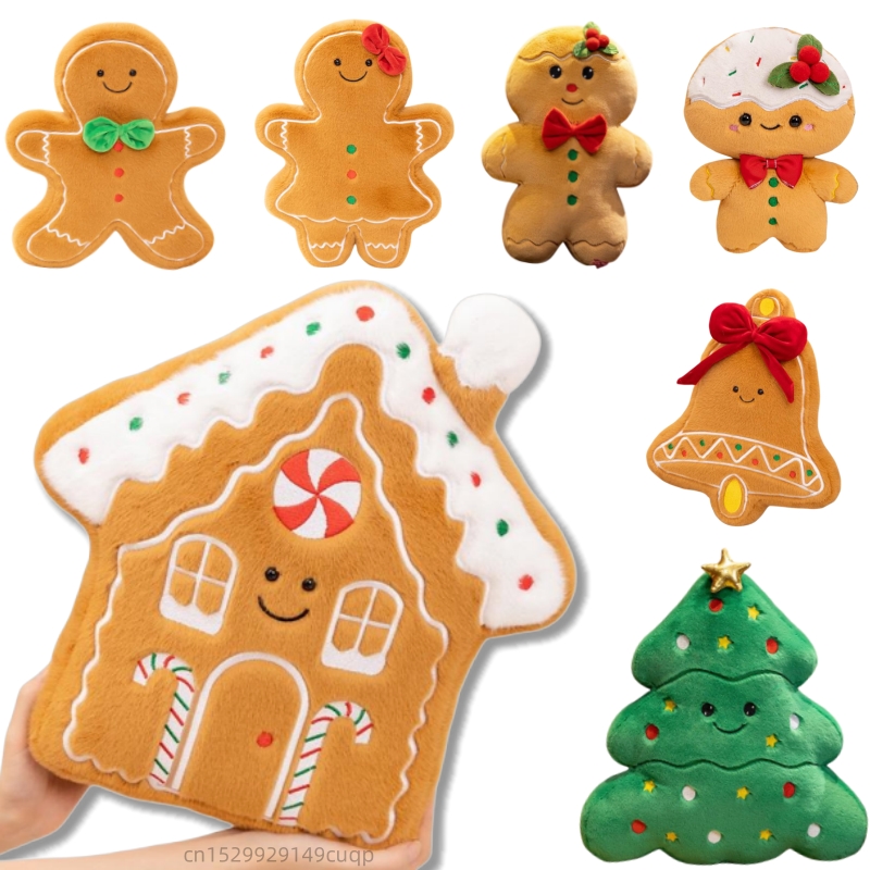 Kids Toys Christmas 2025 - Cartoon Fun 2025 Christmas Gingerbread Plush