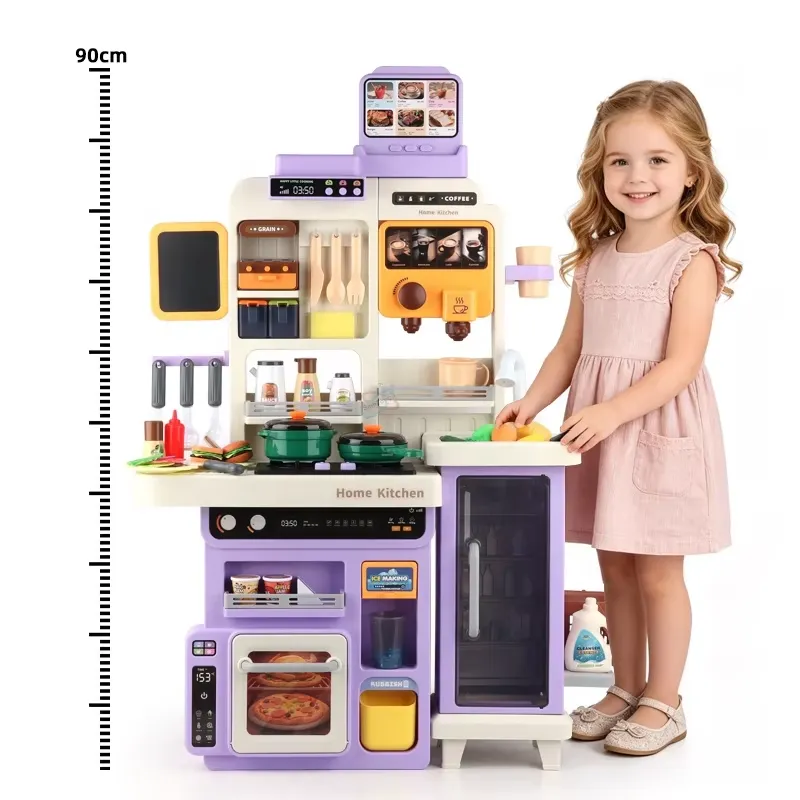 90cm Large Pretend Play Kitche - Play Kitchen Set 评论和价格