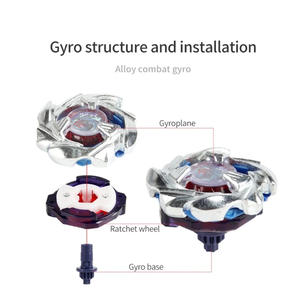 BX-34 Silver Blue Cobalt Drago - Spin Top Gyro Toy 评论和价格
