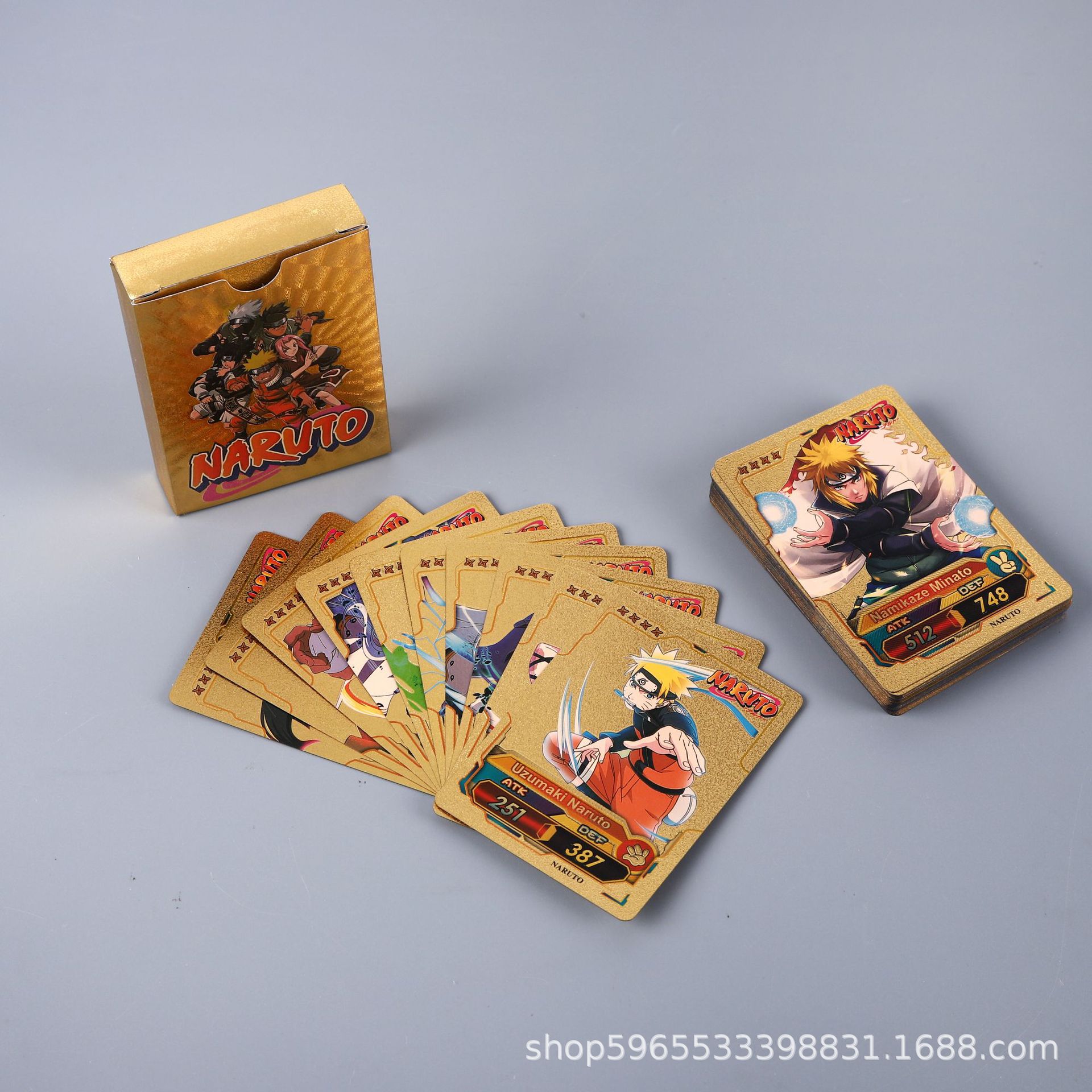 55pcs Naruto Card Gold English - Card Game Kids 评论和价格