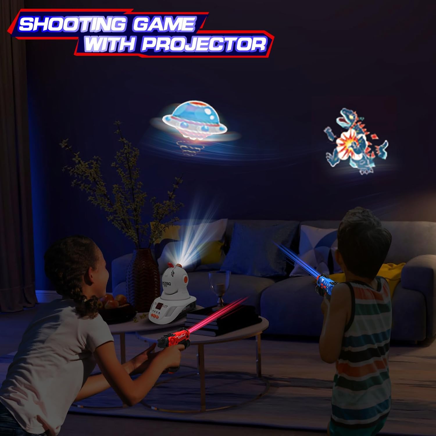 CSTAG Projector Duck UFO Hunti - Laser Tag Set Kids 评论和价格