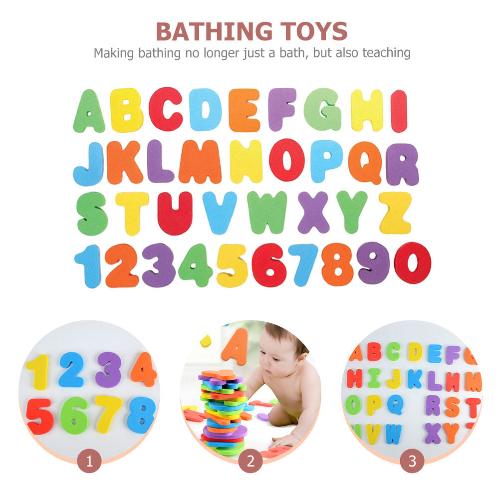 1Set Alphabet Number Bath Play - Bath Letter Number Foam 评论和价格