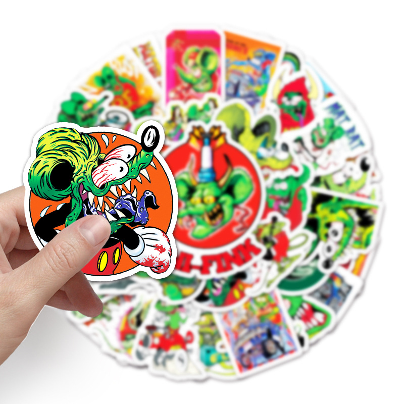 50pcs Rat Fink Graffiti Sticke - Card Game Kids 评论和价格