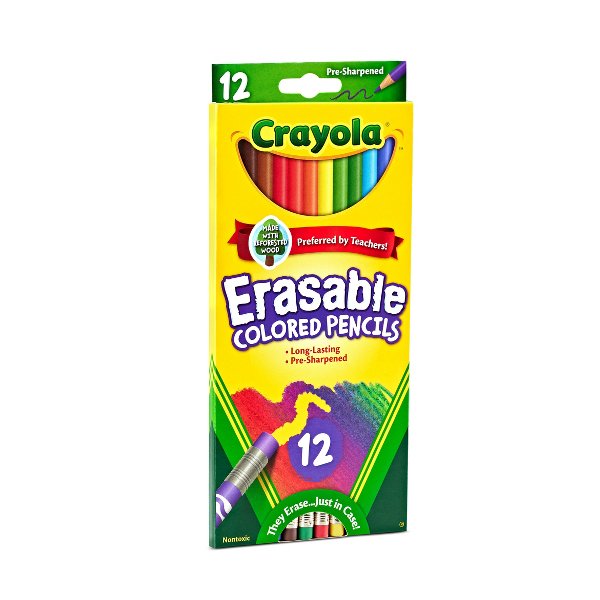 Crayola Erasable Colored Penci - Crayola Art Supply 评论和价格