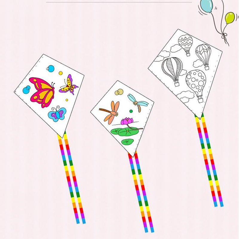 2pcs diy kite nylon fabric adu - Kite Wind Outdoor 评论和价格