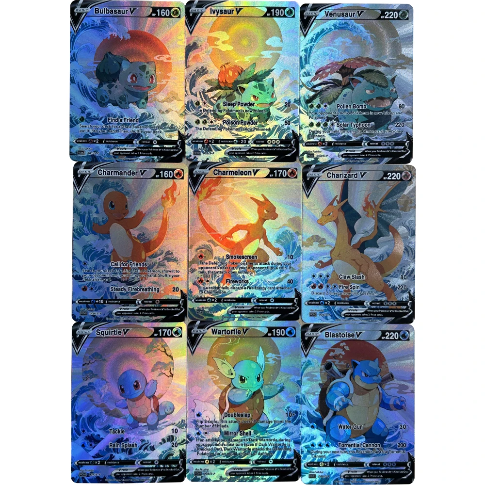 9Pcs/set DIY Anime PTCG Collec - Card Game Kids 评论和价格