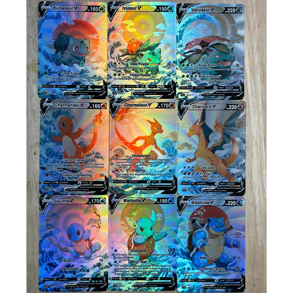 9Pcs/set DIY Anime PTCG Collec - Card Game Kids 评论和价格