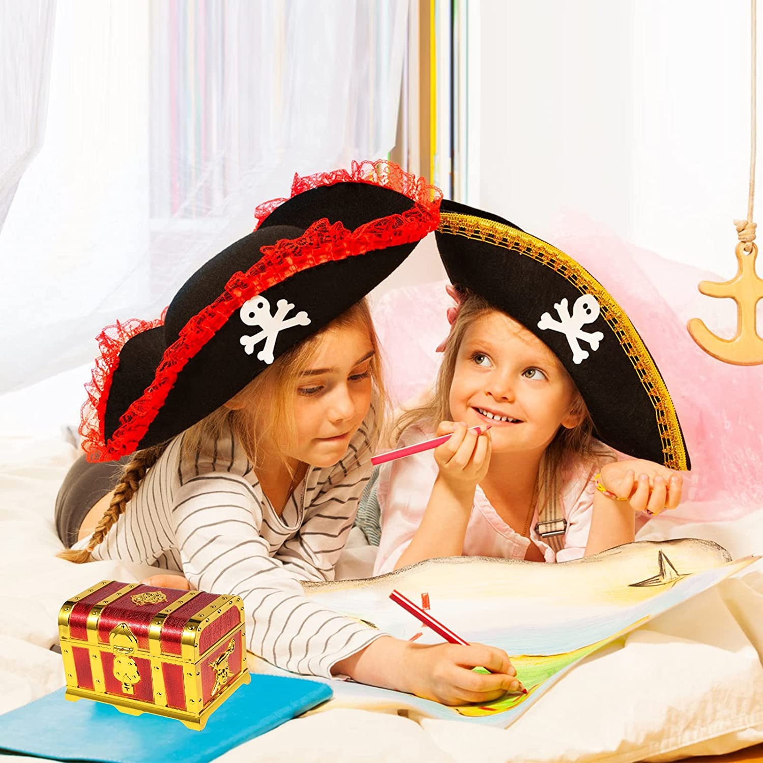 Pirate Treasure Chest Decorati - Kids Toys Vintage 评论和价格