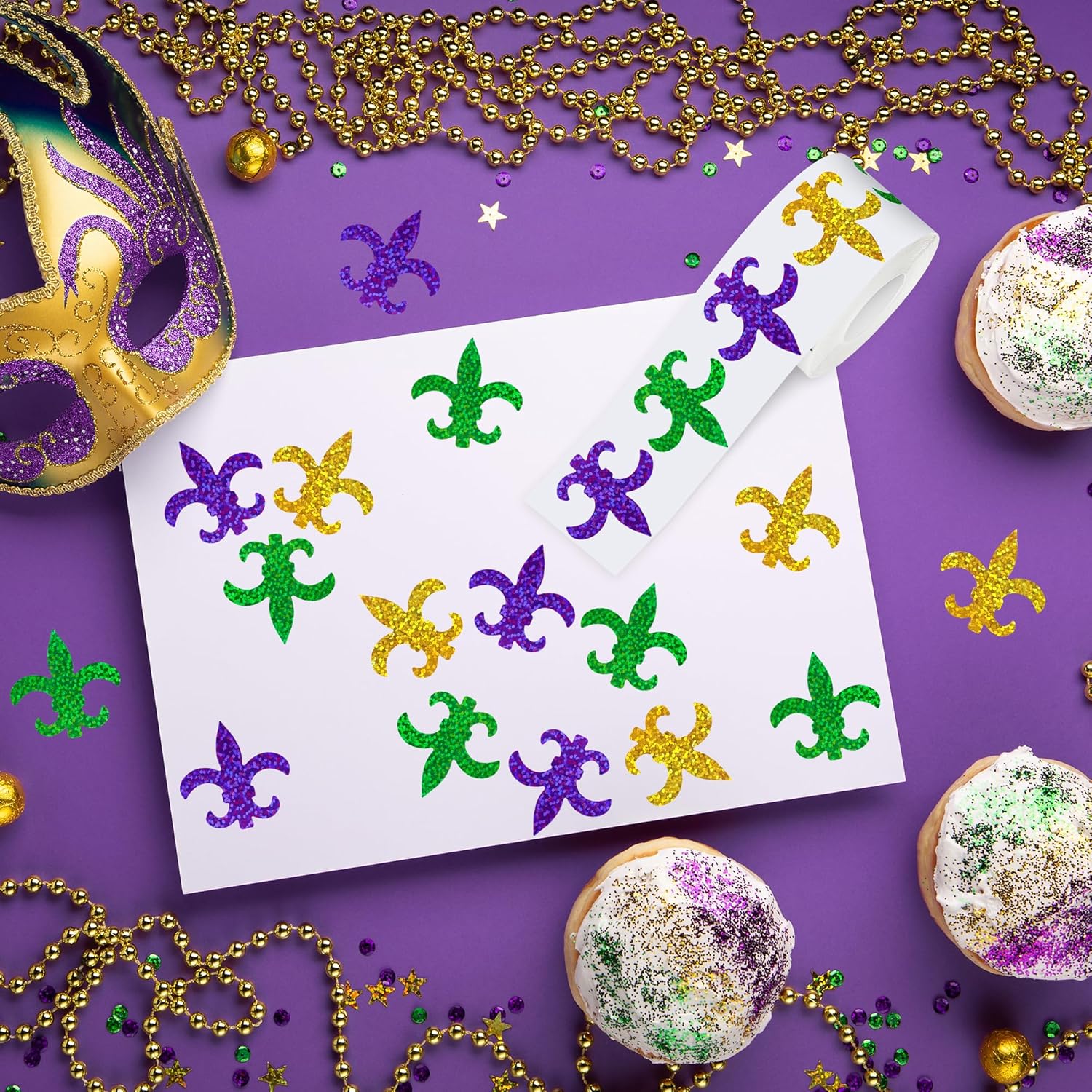 500Pcs Mardi Gras Stickers for - Laser Tag Set Kids 评论和价格